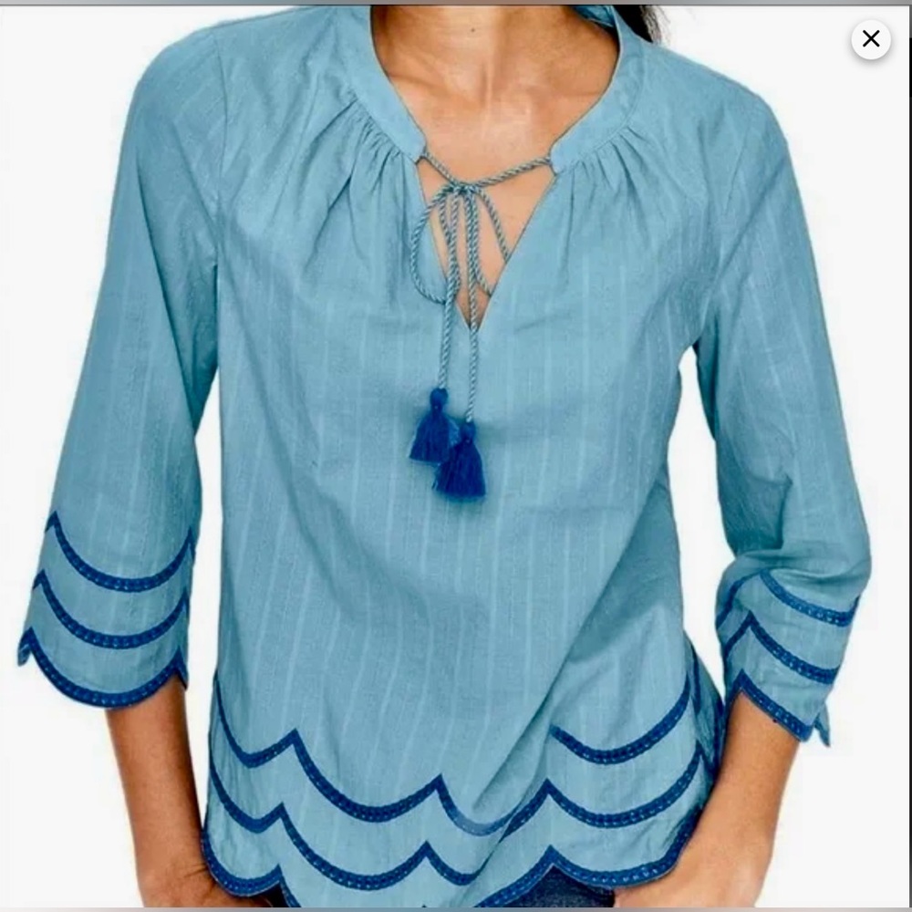 Boden Willa Peasant Blouse Top Size US 6